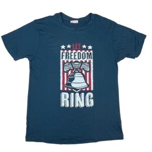 LuLaRoe Blue Freedom Graphic Tee